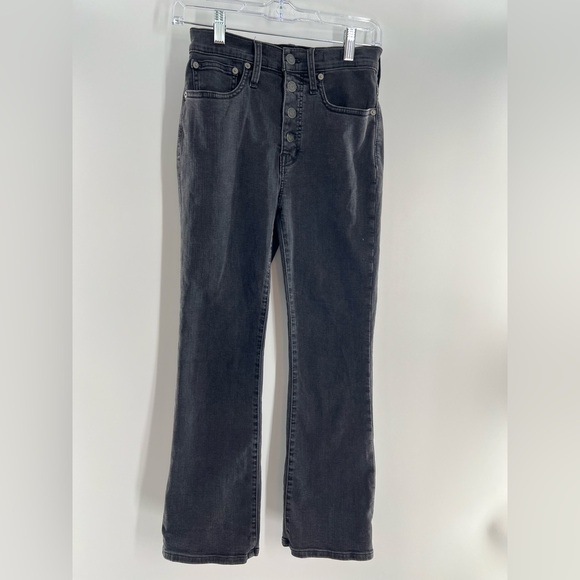 MADEWELL CALI DEMI BOOT BUTTON FLY BLACK BELL SPRING EDITION JEANS 26 - Picture 6 of 10